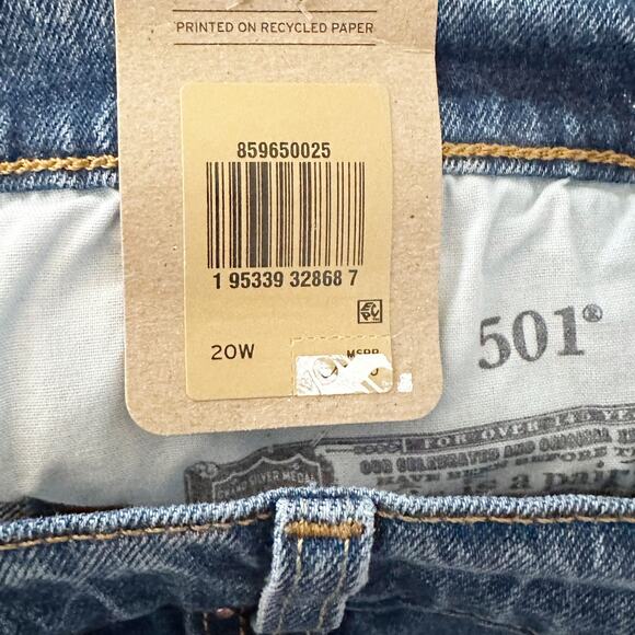 Levi's 501 High Rise Shorts 20W NWT - Picture 7 of 7